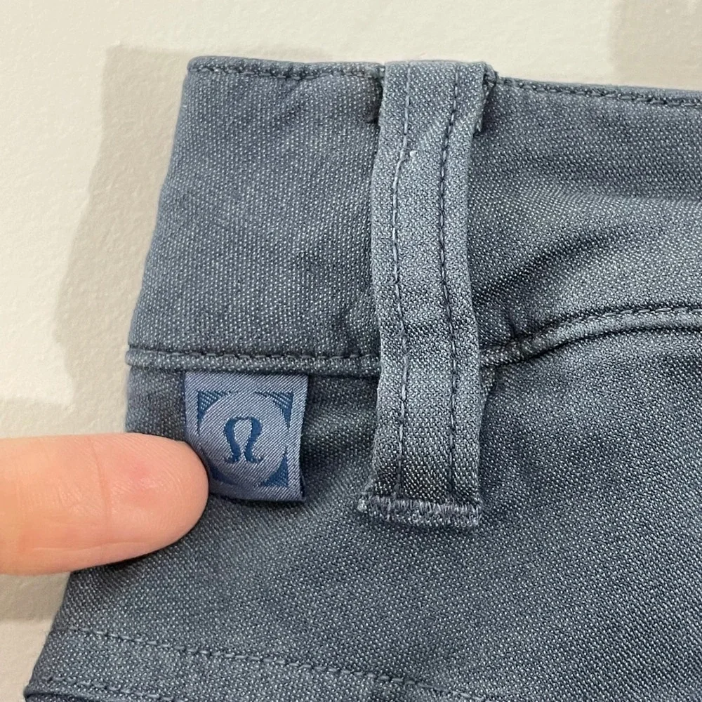 Lululemon Men's ABC Slim Pants Size 36 Straight Leg Casual Blue‎ Gray